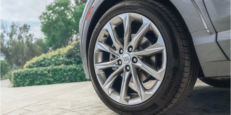 2026 Buick Encore GX aluminum wheel and tire close-up
