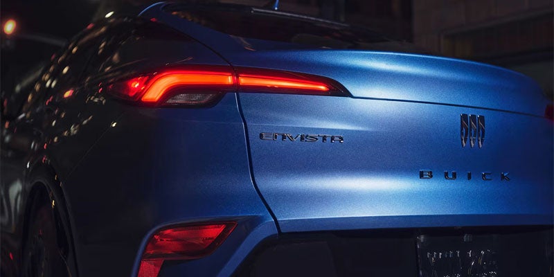 2026 Buick Envista rear exterior showing LED taillights and badging