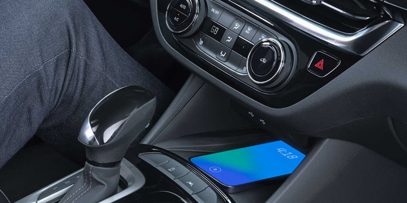 2026 Buick Envista center console with wireless charging pad